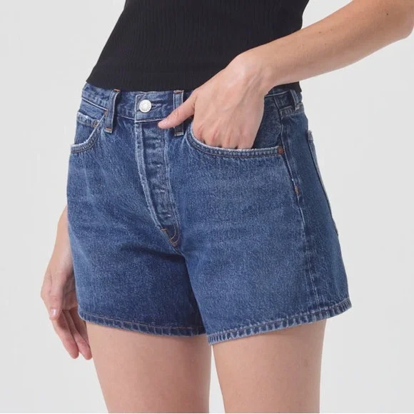 Agolde Parker Long Denim Shorts – Enamour - Picture 4 of 11